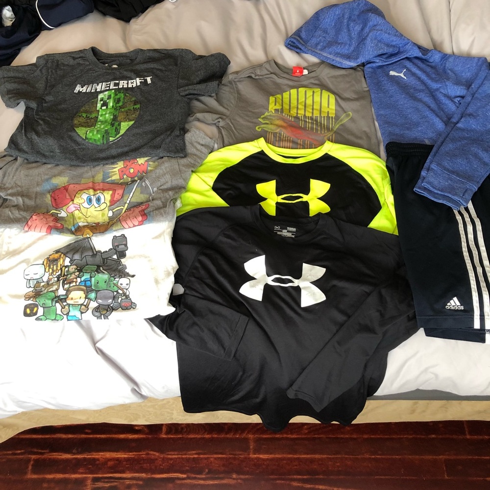 8-piece Boys Lot Under Armor Puma Adidas Minecraft